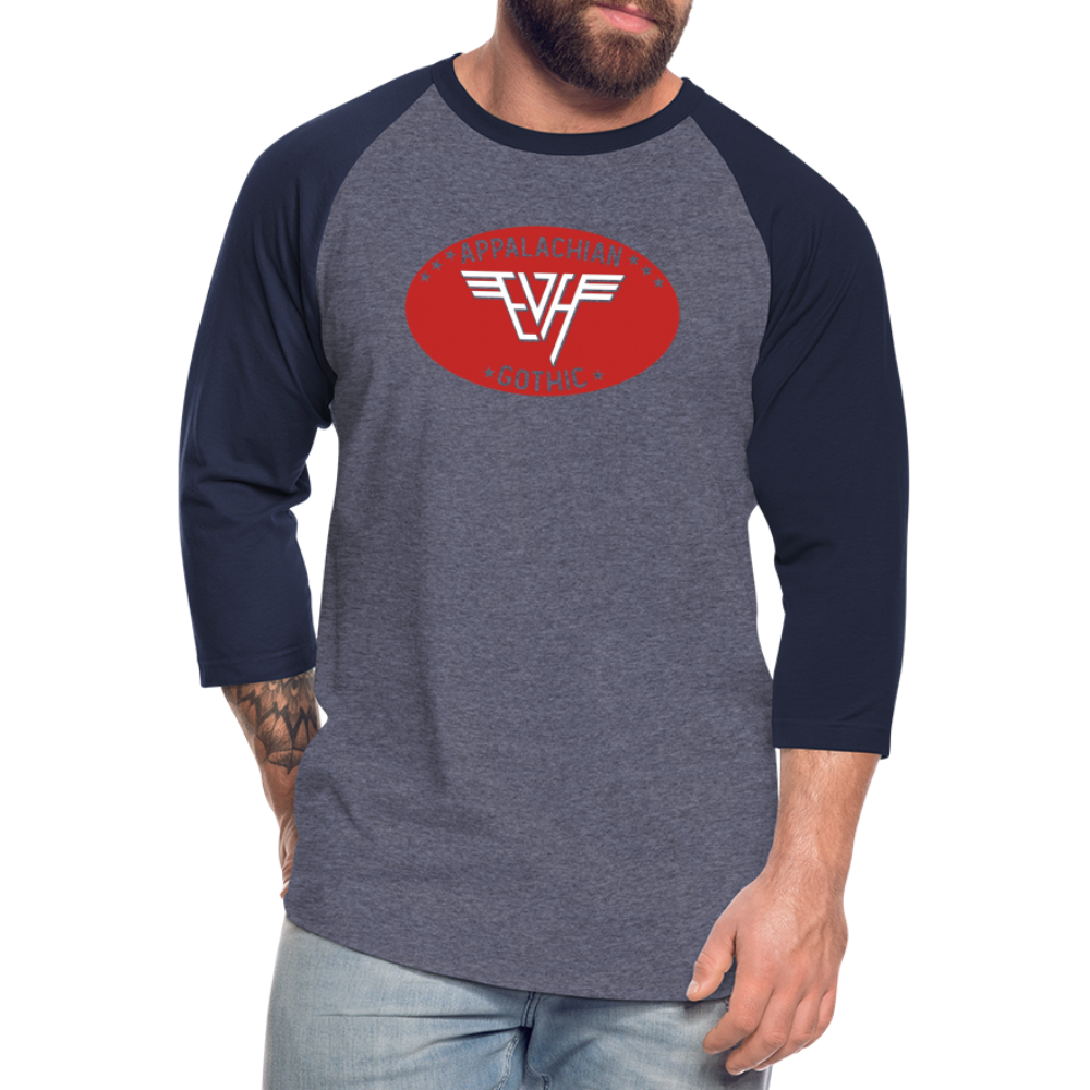 EVH Wings Baseball T-Shirt - heather blue/navy