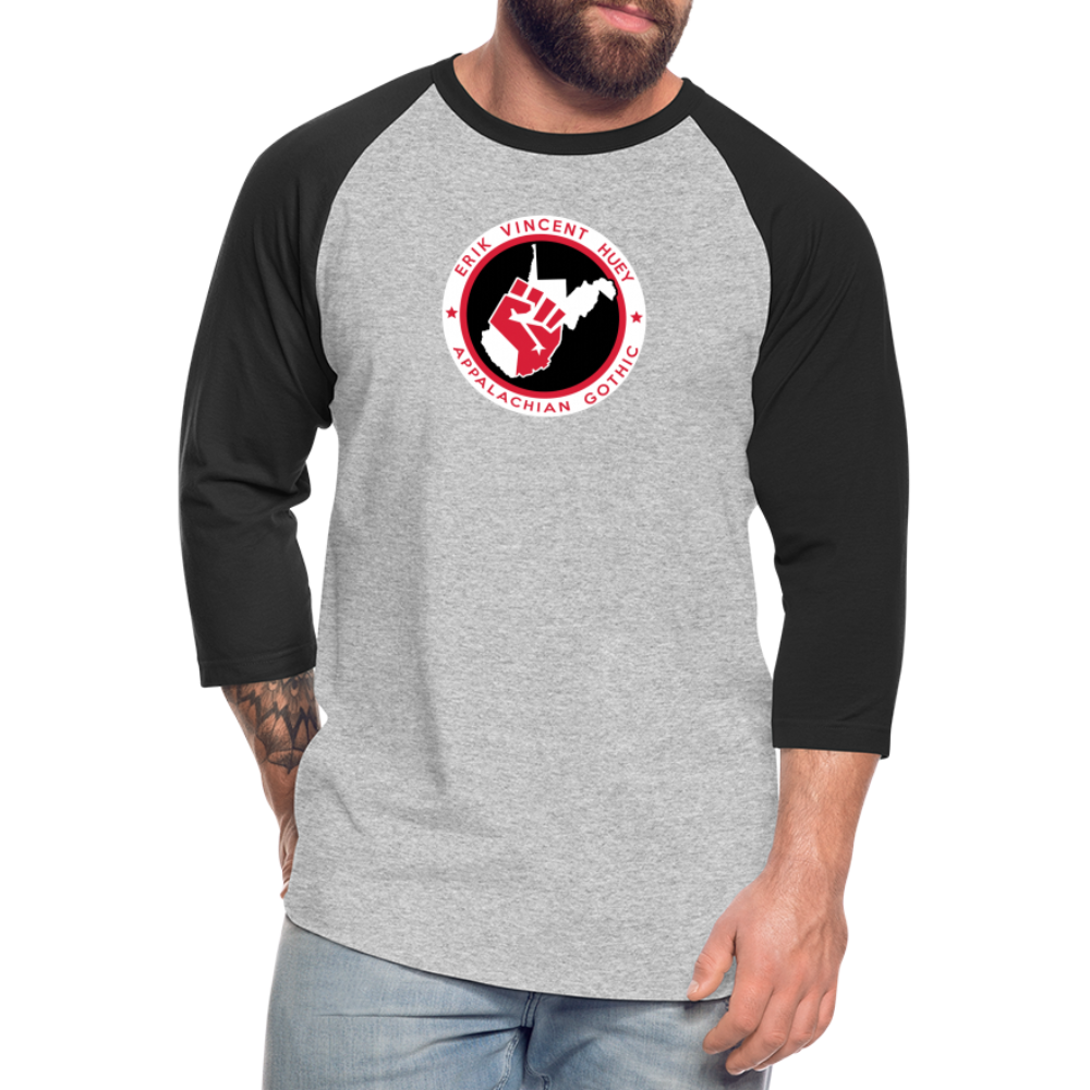 Fist of Justice EVH Baseball T-Shirt - heather gray/black