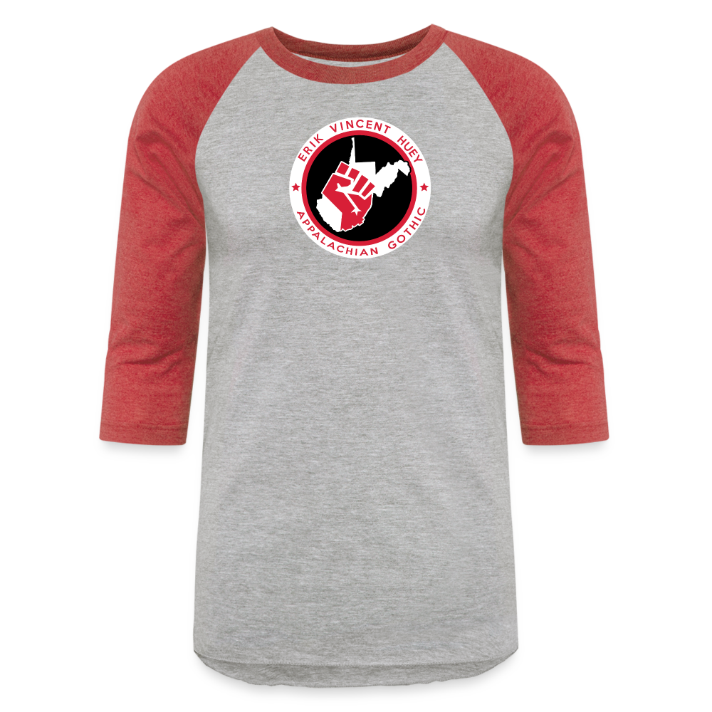 Fist of Justice EVH Baseball T-Shirt - heather gray/red