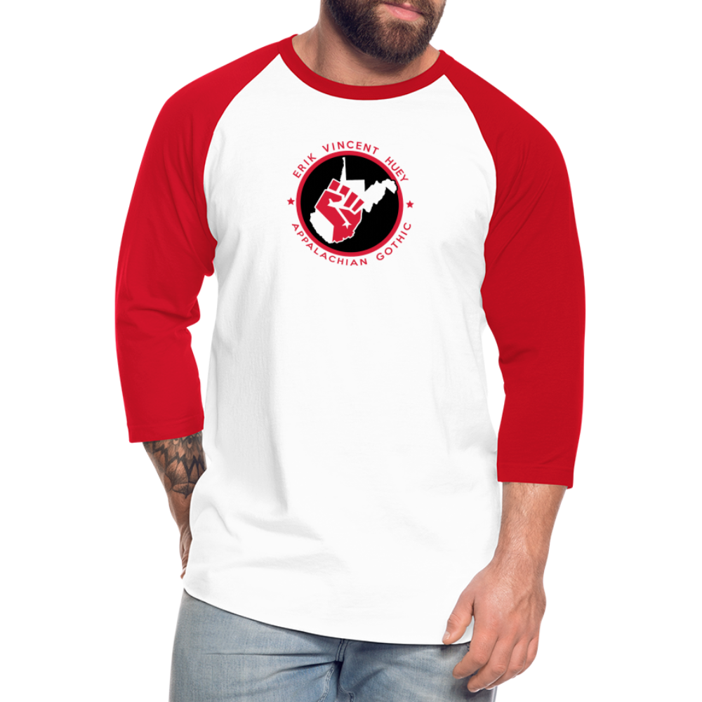 Fist of Justice EVH Baseball T-Shirt - white/red