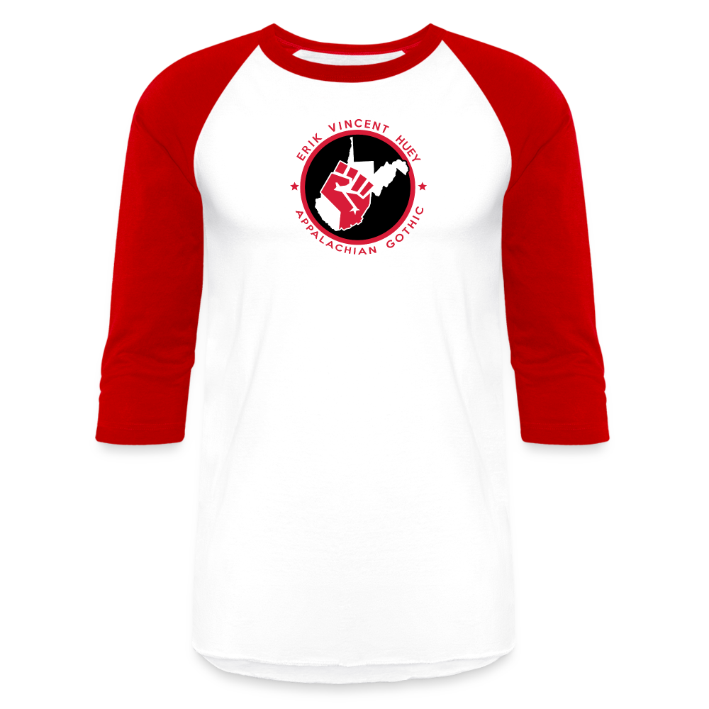 Fist of Justice EVH Baseball T-Shirt - white/red