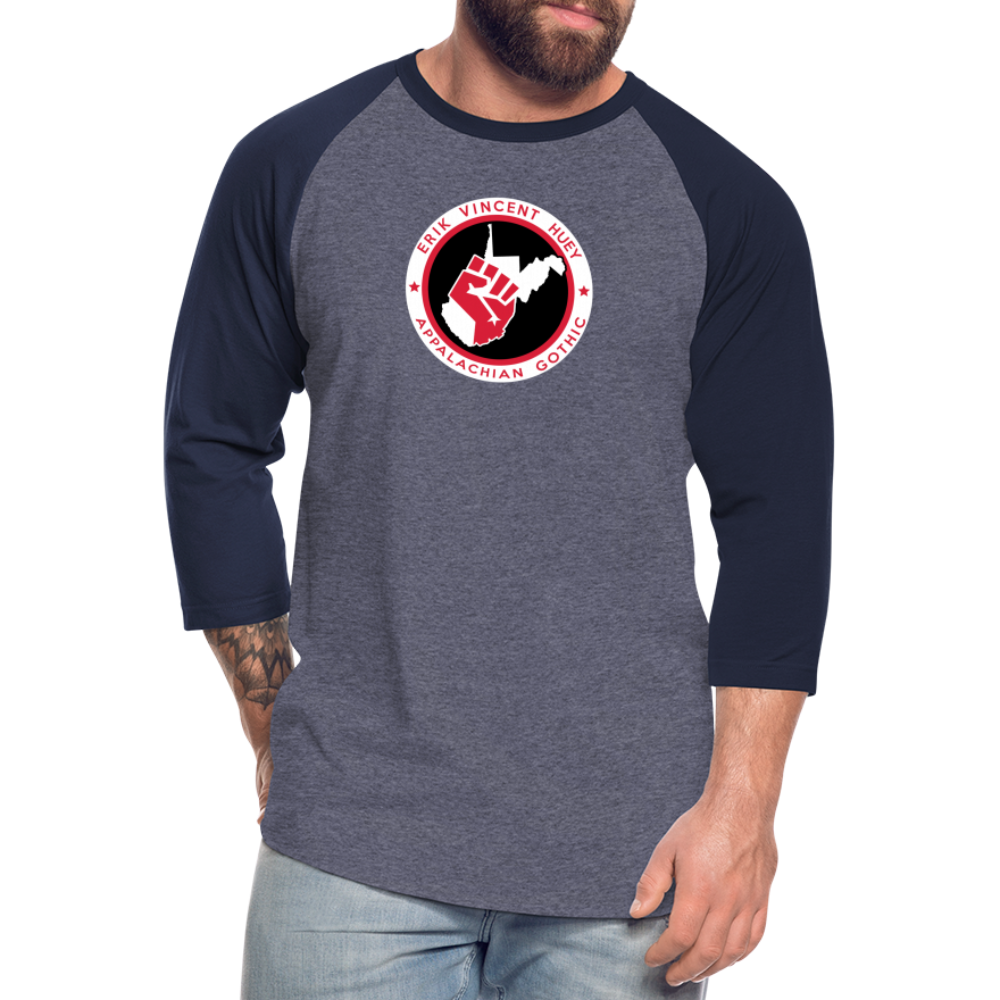 Fist of Justice EVH Baseball T-Shirt - heather blue/navy