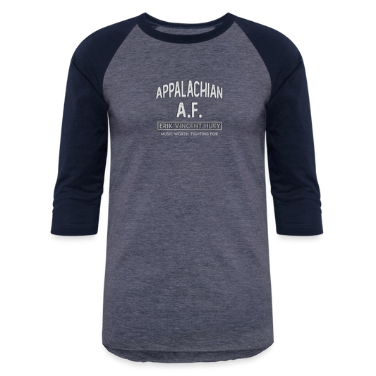 Appalachian Gothic EVH Baseball Shirt - heather blue/navy