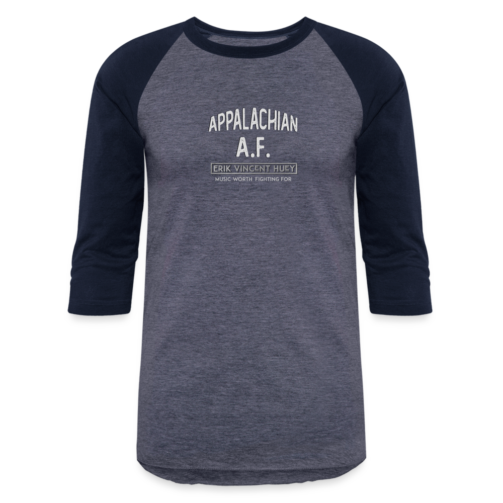 Appalachian Gothic EVH Baseball Shirt - heather blue/navy