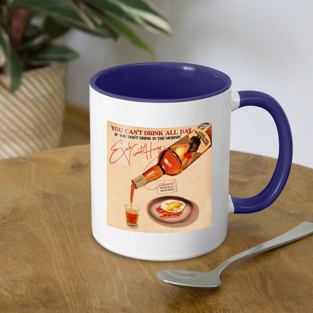 Appalachian Breakfast Drinkin' Mug - white/cobalt blue