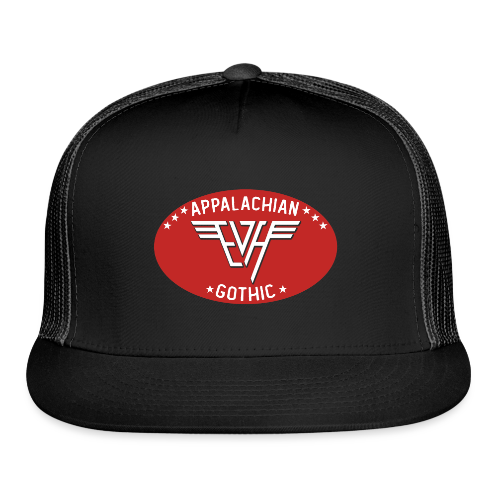 Appalachian Gothic EVH Wings Trucker Hat - black/black